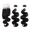 2 Boules Semi Ondulés + 1 Closure 100% Naturel - Taille 26"